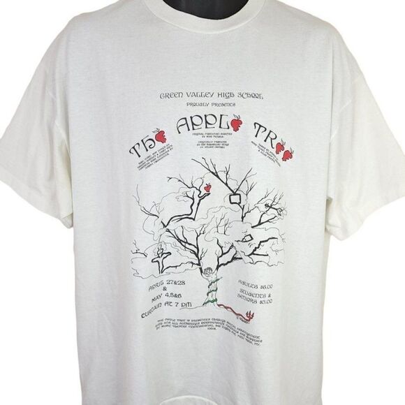 The Apple Tree Musical T Shirt Vintage 90s Green Valley High School Play Mens XL - Picture 1 of 8
